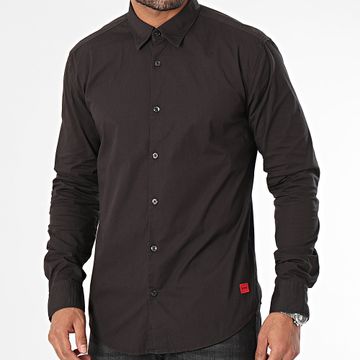 HUGO - Camisa de manga larga Ermo 50500216 Negro