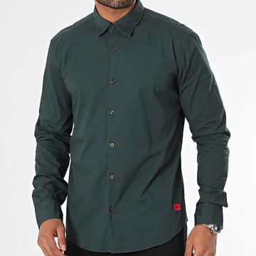 HUGO - Camisa de manga larga Ermo 50500216 Bottle Green