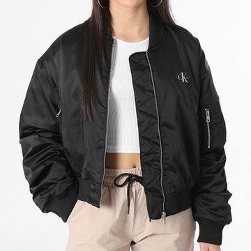 Calvin Klein - Chaqueta bomber de mujer 2591 Negro