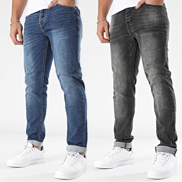 LBO - Juego de 2 Regular Fit Jeans 0043 0030 Negro Azul Denim