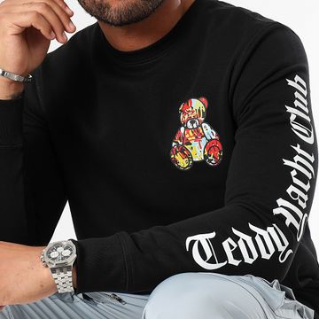Teddy Yacht Club - Sudadera con cuello redondo Essential Art Series 1 Negro