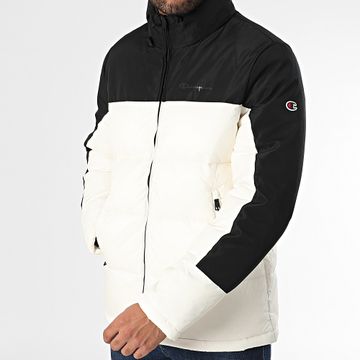 Champion - Plumífero con capucha 219191 Blanco Negro