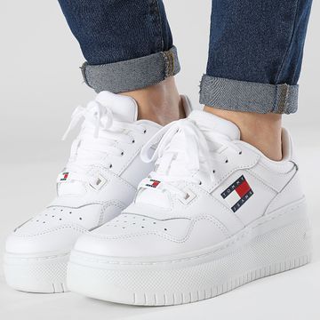 Tommy Jeans - Retro Zapatillas Flatform Essential 2506 Blanco Zapatillas Mujer