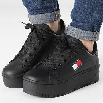 Tommy Jeans - Zapatillas Flatform Essential 2518 Negro Mujer