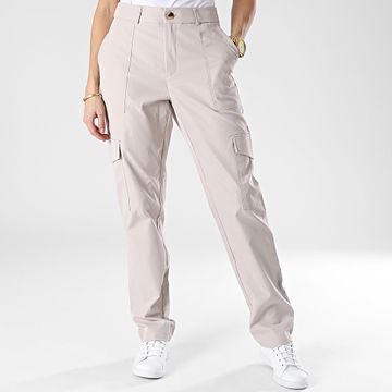 Only - Pantalón cargo Ember Satin Beige, mujer