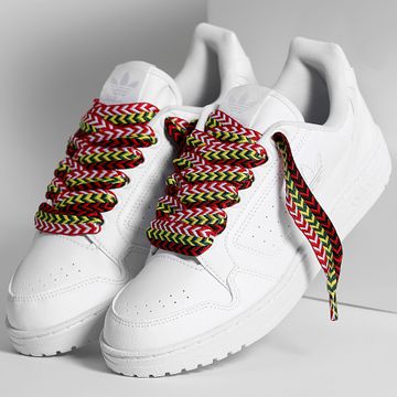 Adidas Originals - Zapatillas NY 90 Cloud White Core Black x Superlaced cordones grandes multicolores