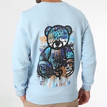 Teddy Yacht Club - Sudadera de cuello redondo azul claro Art Series Dripping Blue