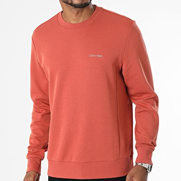 Calvin Klein - Sudadera Repreve Micro Logo Cuello Redondo 9926 Rojo Ladrillo