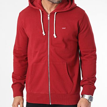 Levi's - Sudadera con capucha y cremallera 34584 Burdeos