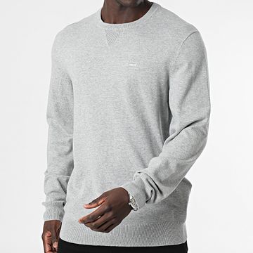 Levi's - A7207 Sudadera gris jaspeado con cuello redondo