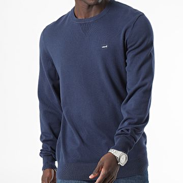 Levi's - A7207 Sudadera azul marino con cuello redondo