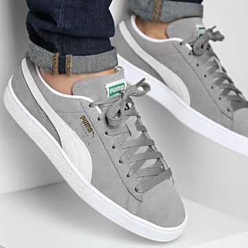 Puma - Zapatillas Suede Classic 374915 Gris Acero Puma Blanco
