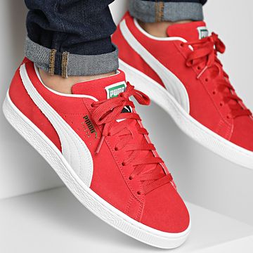 Puma - Suede Classic 374915 Alto Riesgo Rojo Puma Zapatillas Blanco