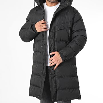 Mackten - Chaqueta larga con capucha Negra