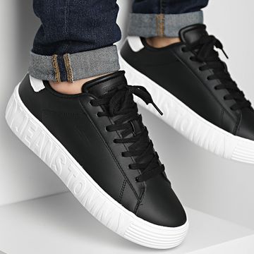 Tommy Jeans - Suela de cuero 1159 Zapatillas negras