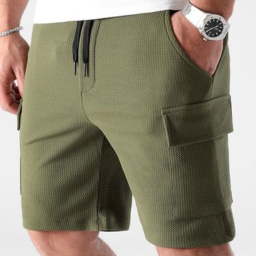 LBO - 0781 Waffle Textured Cargo Shorts Caqui Verde