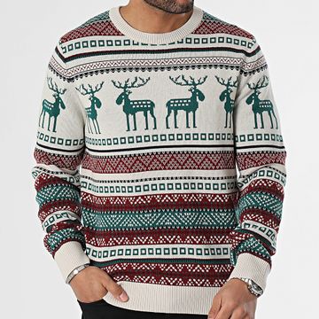 Jack And Jones - Snowball Jersey Beige Burdeos