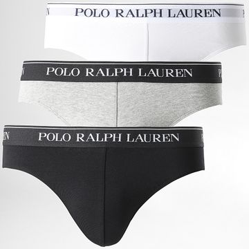 Polo Ralph Lauren - Juego de 3 calzoncillos gris jaspeado blanco negro