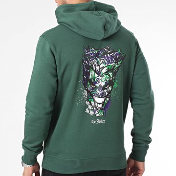 DC Comics - Sudadera con capucha Joker Graff Logo Bottle Green