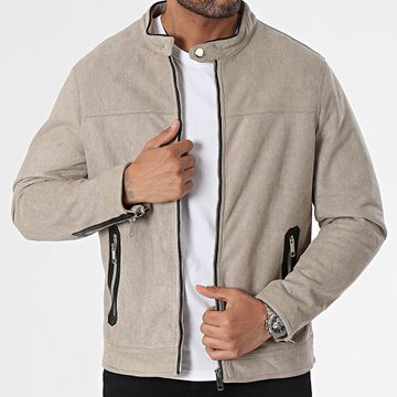 Frilivin - Chaqueta motera gris