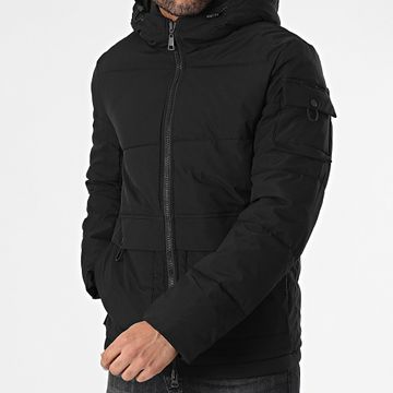 Frilivin - Parka negra con capucha