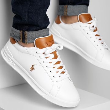 Polo Ralph Lauren - Heritage Court II Blanco Camel Zapatillas