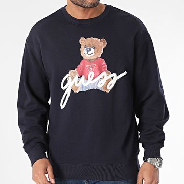 Guess - M4RQ34-KBJ31 Sudadera cuello redondo Azul marino
