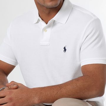 Polo Ralph Lauren - Polo Manga Corta Slim Algodón Piqué Blanco