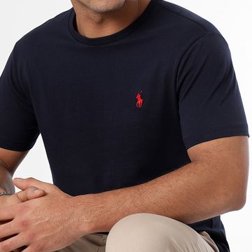 Polo Ralph Lauren - Camiseta slim fit personalizada azul marino