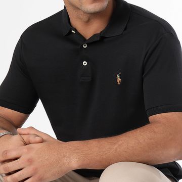 Polo Ralph Lauren - Polo personalizado de manga corta de algodón suave de primera calidad Negro