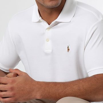 Polo Ralph Lauren - Polo de manga corta de algodón suave de primera calidad y corte personalizado Blanco