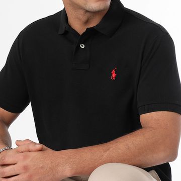 Polo Ralph Lauren - Polo de manga corta Slim Cotton Piqué Negro
