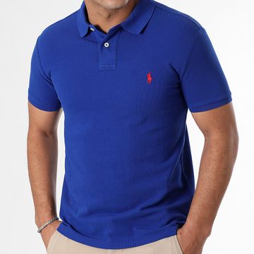 Polo Ralph Lauren - Polo Manga Corta Slim Algodón Piqué Azul Real