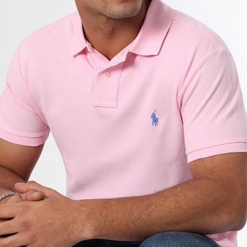 Polo Ralph Lauren - Polo de manga corta Slim Cotton Piqué Rosa
