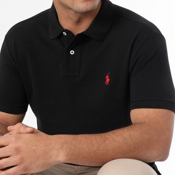 Polo Ralph Lauren - Polo de manga corta Slim Cotton Piqué Negro