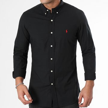 Polo Ralph Lauren - Slim Poplin Stretch Camisa Manga Larga Negro