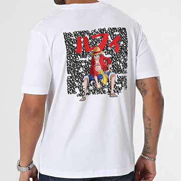 One Piece - Oversize Camiseta Large Luffy Graf Blanco