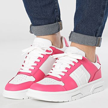 Tommy Jeans - Zapatillas de mujer Skate Mat Mix 2501 Pink Alert