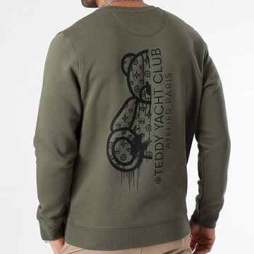 Teddy Yacht Club - Atelier Paris Sudadera Cuello Redondo Verde Caqui Negro