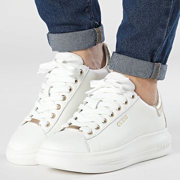 Guess - Zapatillas Mujer FL8VIBLEA12 Blanco Oro