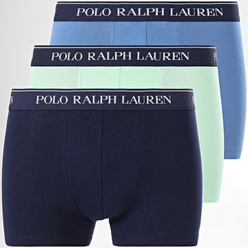 Polo Ralph Lauren - Juego de 3 bóxers verde claro azul marino