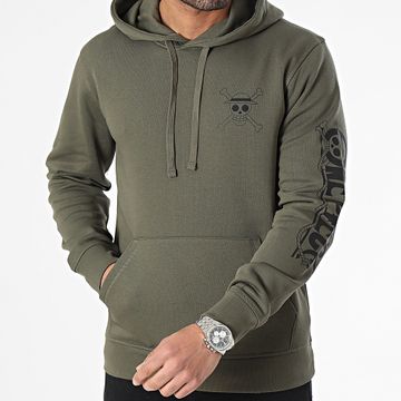 One Piece - Mugiwara Colors Sudadera Verde Caqui Negra
