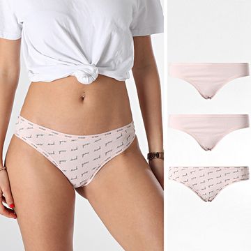 Guess - Juego de 3 tangas para mujer O4GG24-K6YW1 Rosa