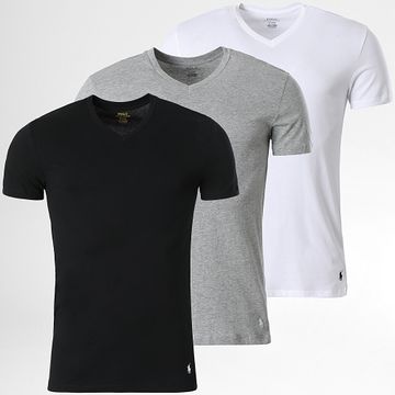 Polo Ralph Lauren - Lote de 3 camisetas Original Player Blanco Gris brezo Negro