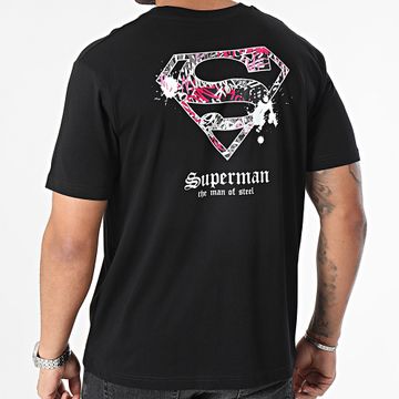 DC Comics - Superman Oversize Camiseta Logo Graffiti Negro