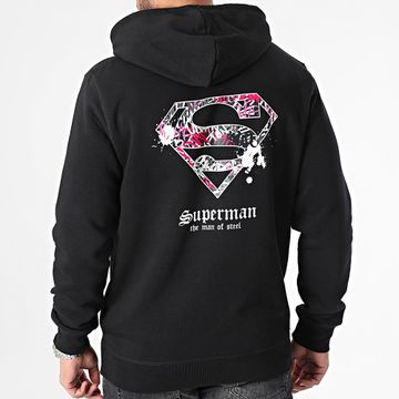 DC Comics - Sudadera con capucha Superman Logo Graffiti Negro
