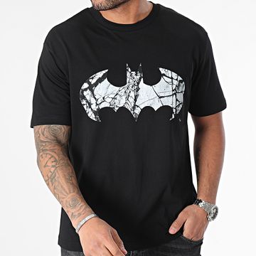 DC Comics - Batman Cracked Oversize Camiseta Negro