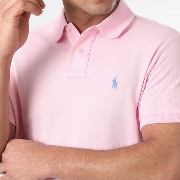 Polo Ralph Lauren - Polo de manga corta Slim Cotton Piqué Rosa