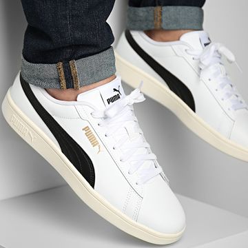 Puma - Puma Zapatillas Smash 3.0 390987 Puma Blanco Negro Oro Marfil