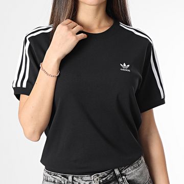 Adidas Originals - Camiseta 3 Rayas Mujer IU2420 Negro
